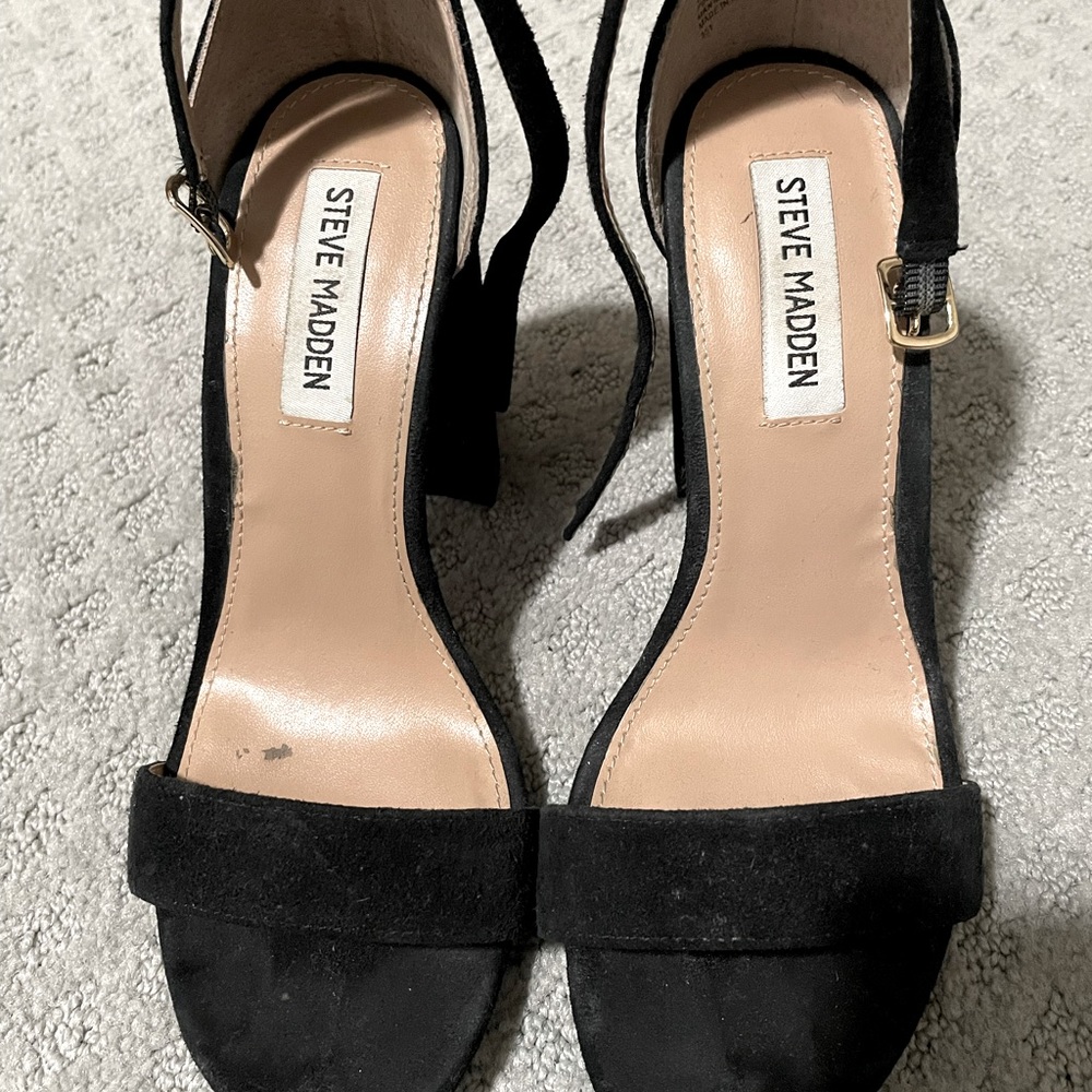 Steve Madden Carrson black suede high heel sandal